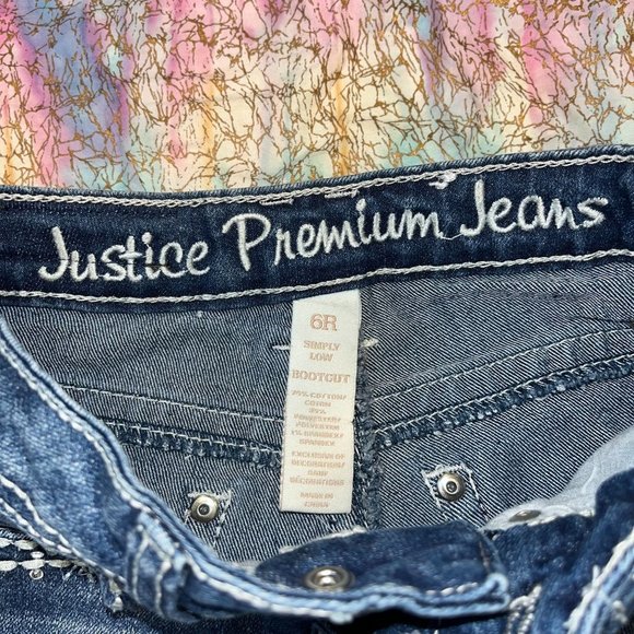 Justice Simply Low Bootcut Girls Jeans Size 6R - Picture 4 of 12